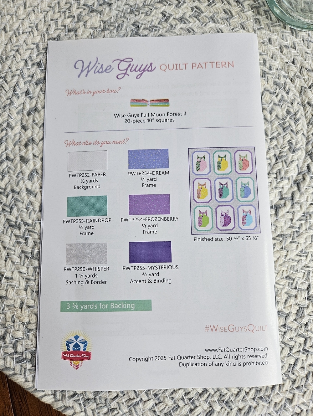 Tula Pink Full Moon Forest II Fabric Bundle And Quilt Pattern - Picture 7 of 7